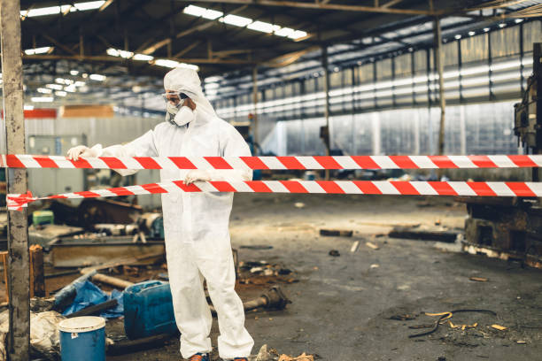 Professional Biohazard Cleanup technician working in Buckeye Lake, OH